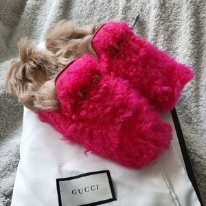 Gucci Merino Wool Princetown Hot Pink 6